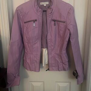 New York & Company Lavender Leather Jacket